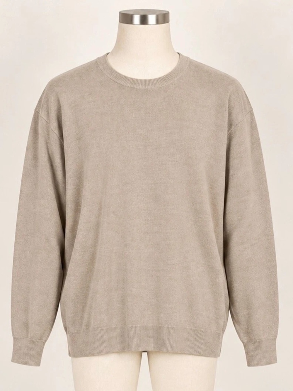 Sonoma Goods For Life Men’s XXL Beige Lightweight Cotton Blend Crewneck Sweater